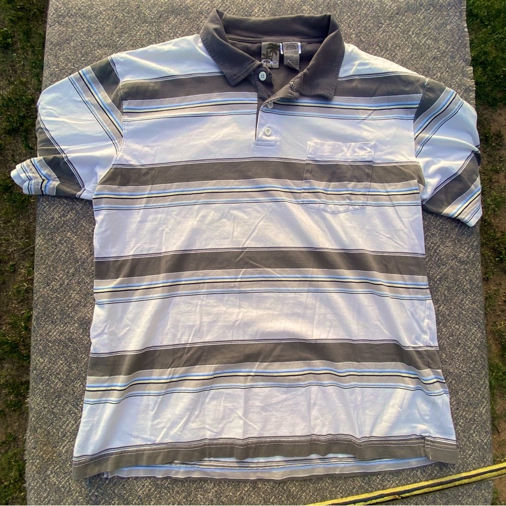 Vtg Op Striped Polo 90s Y2k